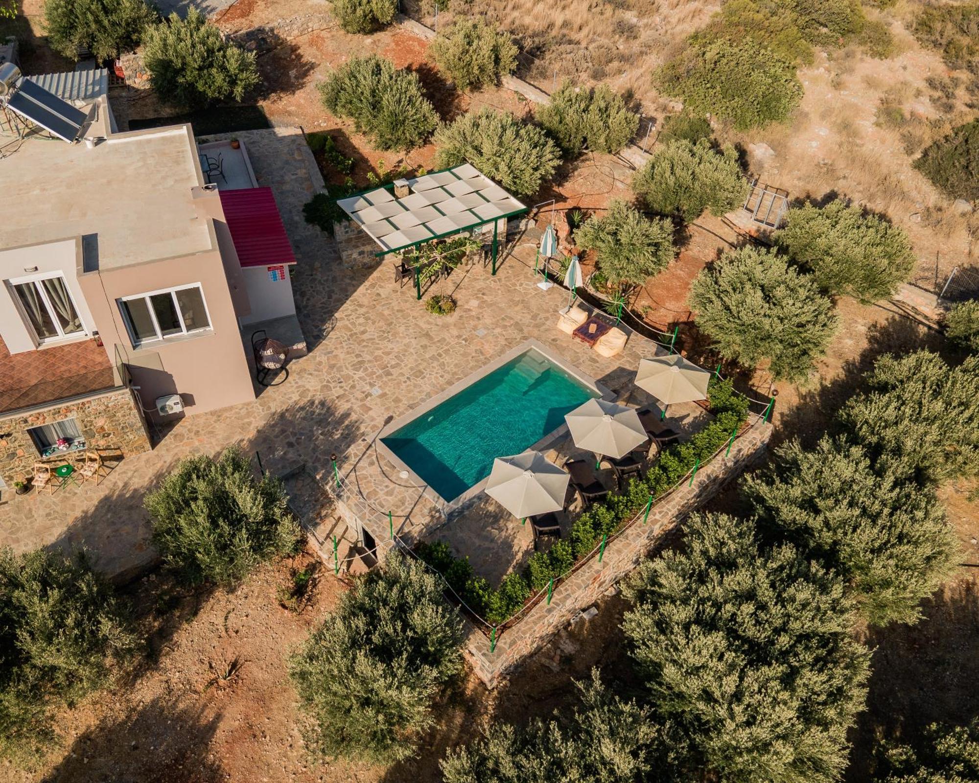 Villa Aktis With Freshwater Pool And Sea View 锡西 外观 照片