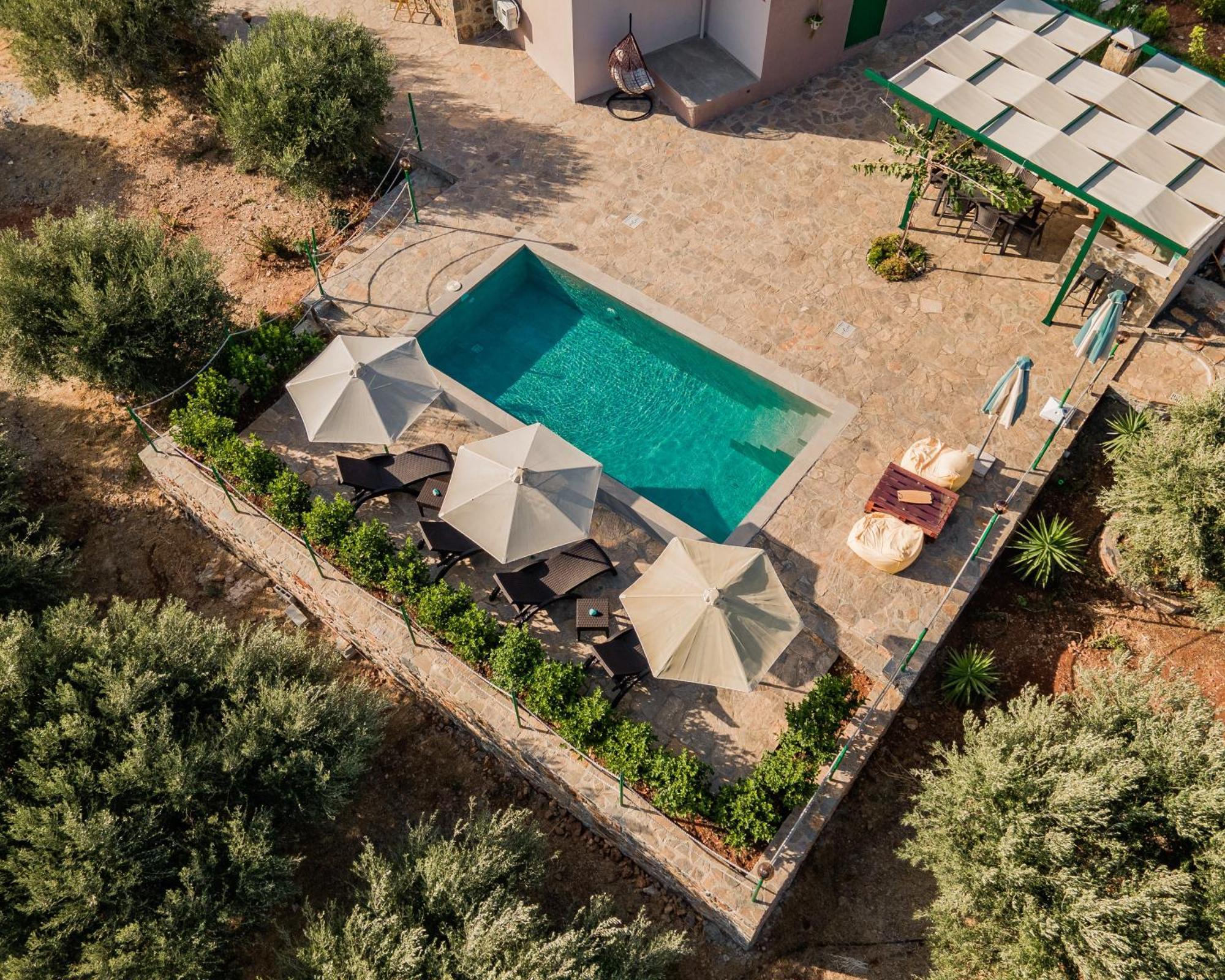 Villa Aktis With Freshwater Pool And Sea View 锡西 外观 照片