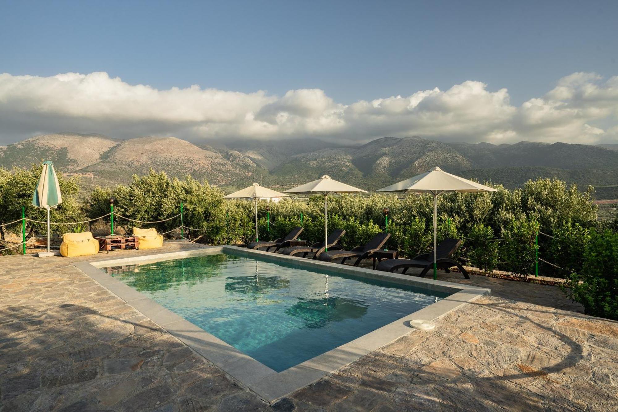 Villa Aktis With Freshwater Pool And Sea View 锡西 外观 照片