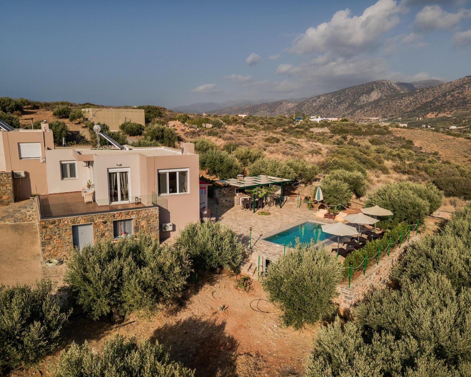 Villa Aktis With Freshwater Pool And Sea View 锡西 外观 照片