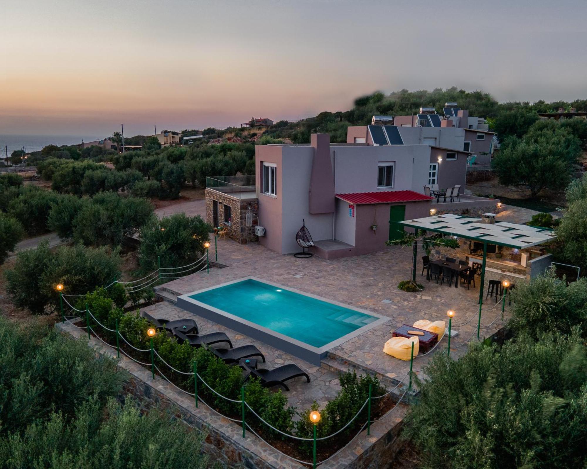 Villa Aktis With Freshwater Pool And Sea View 锡西 外观 照片